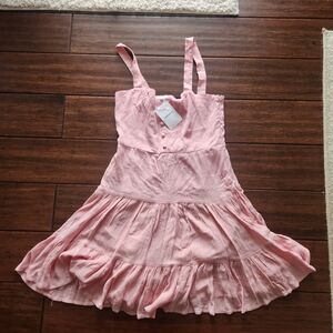 Pink Tank Tiered Sun Dress